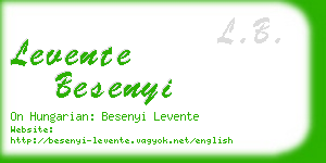 levente besenyi business card